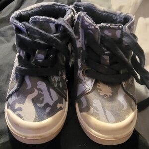 Toddler High-Top Sneakers -blue  Camouflage